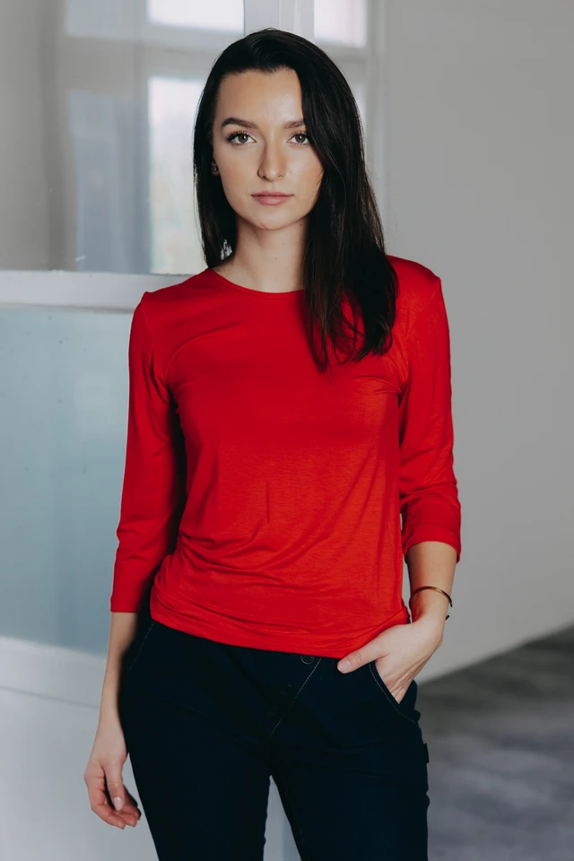 Kačka má na sebe pri svojej výške 170 cm veľkosť XS.