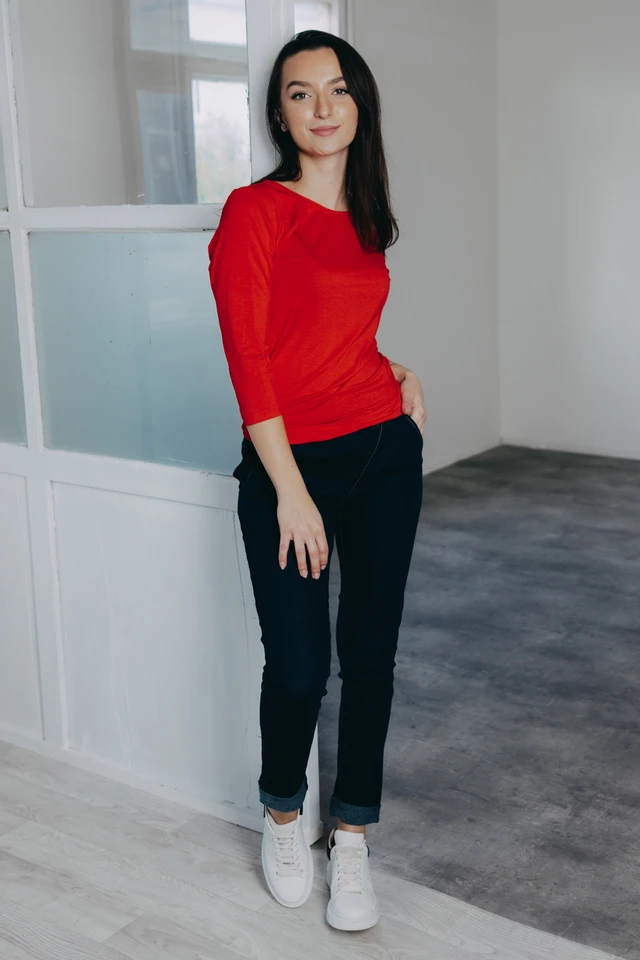Kačka má na sebe pri svojej výške 170 cm veľkosť XS.