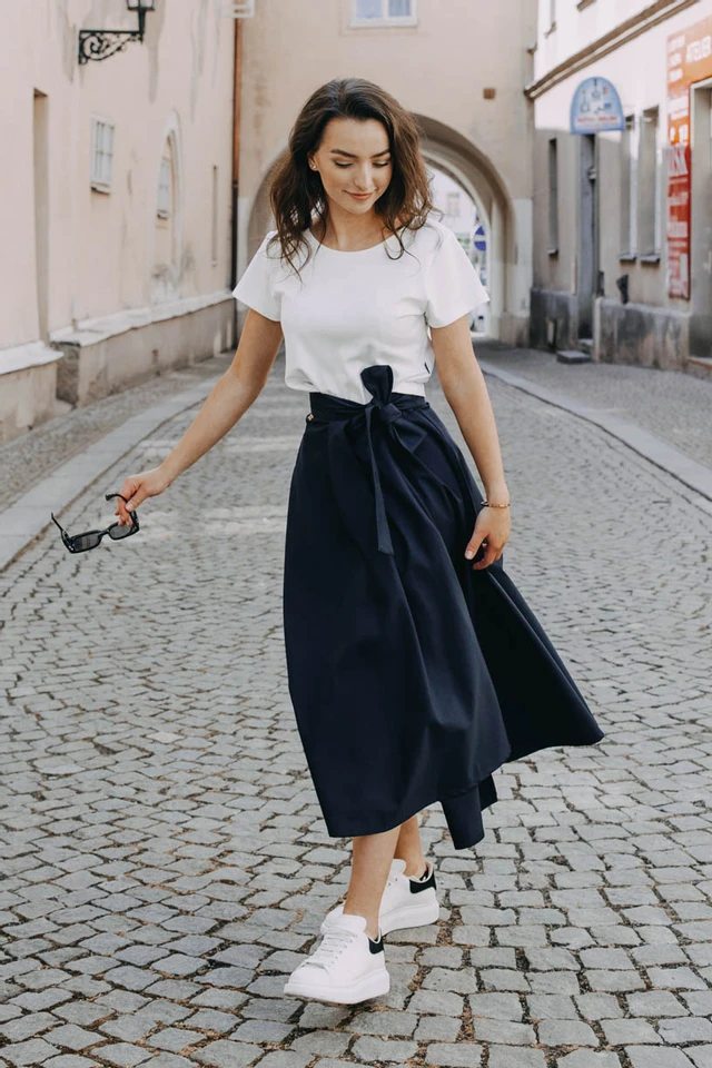Kačka má na sebe pri svojej výške 170 cm veľkosť XS.