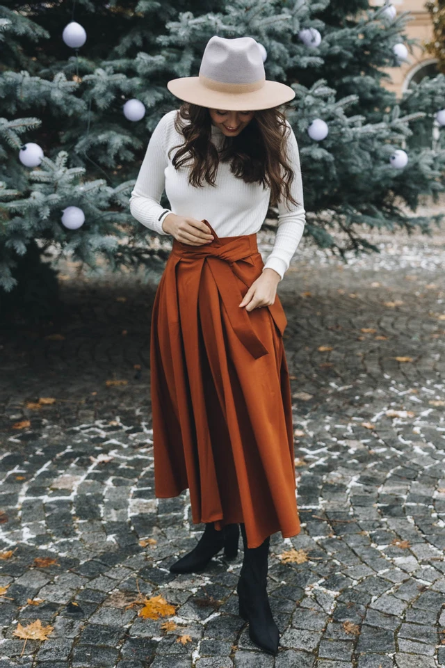 Káťa má na sebe pri svojej výške 170 cm veľkosť XS.