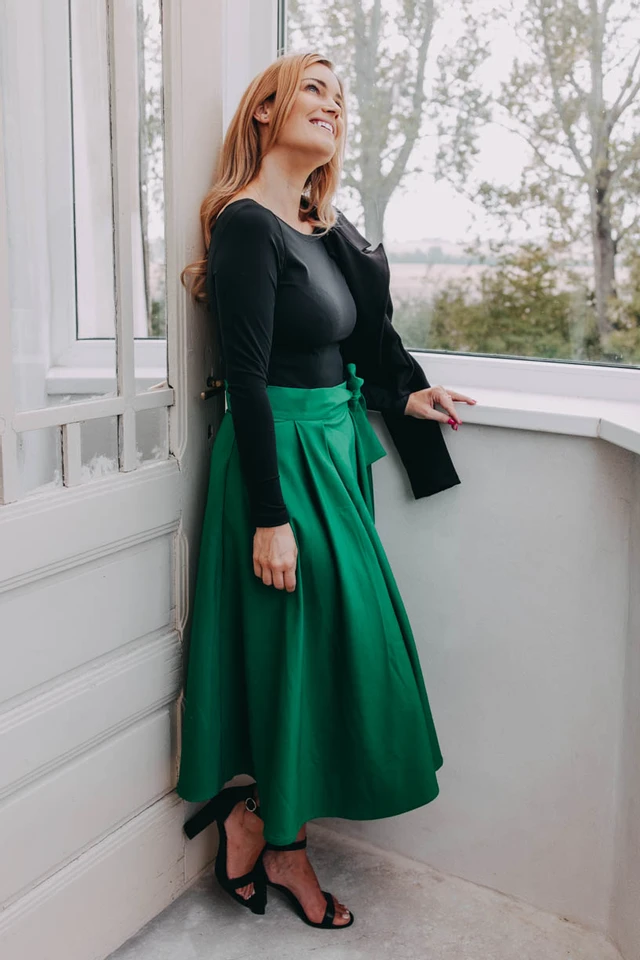 Nikča má na sebe pri svojej výške 164 cm veľkosť XS.