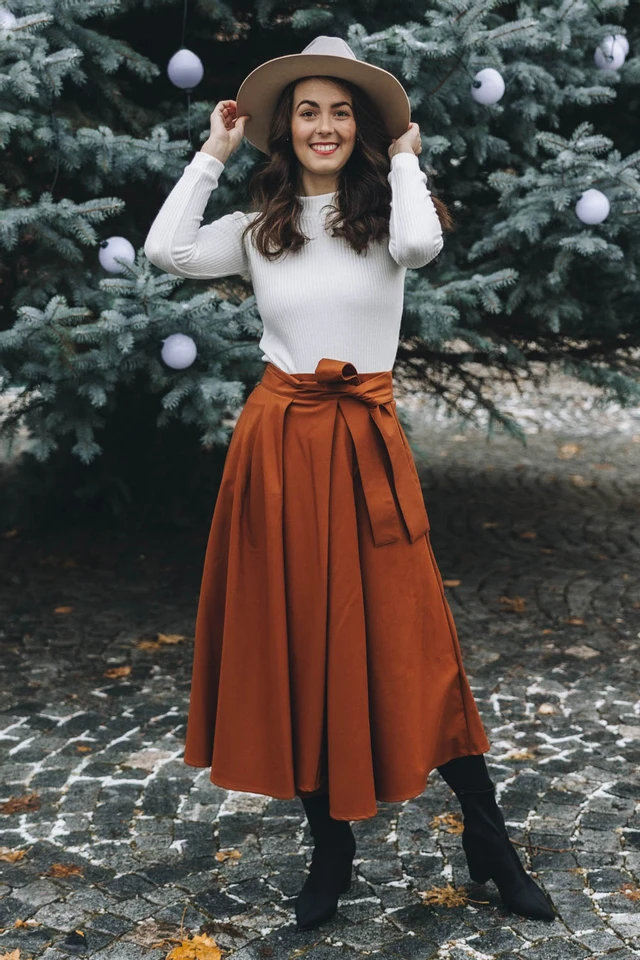 Káťa má na sebe pri svojej výške 170 cm veľkosť XS.