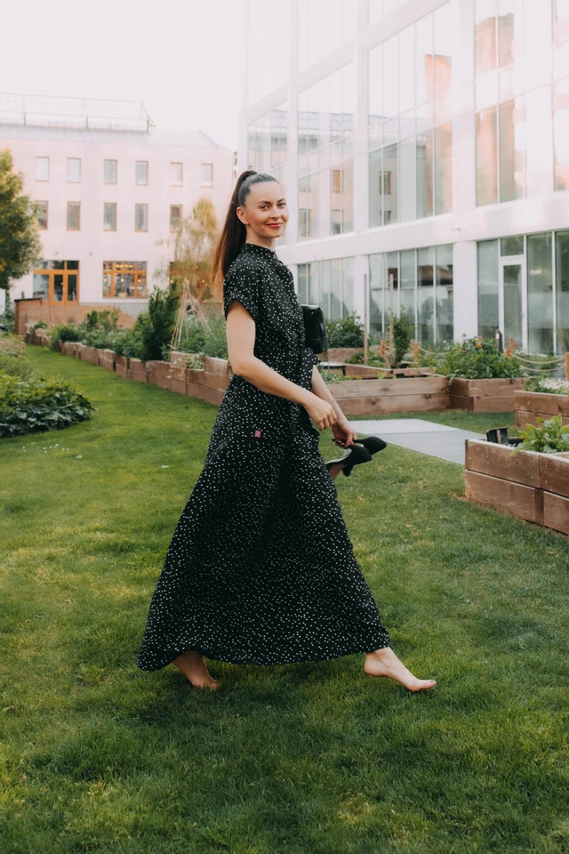 Ivana má na sebe pri svojej výške 178 cm veľkosť XS.