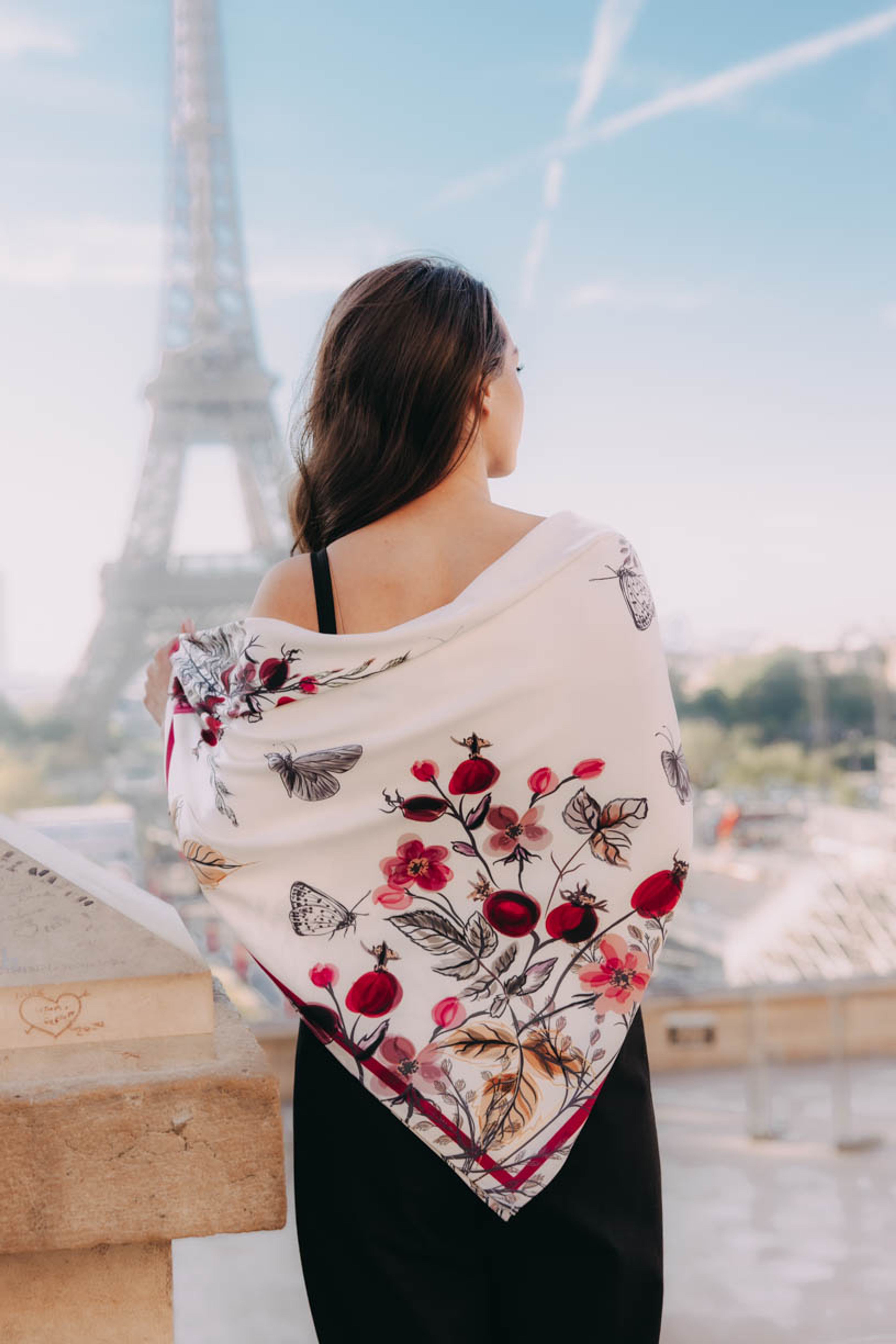 Šatka Bordo Paris