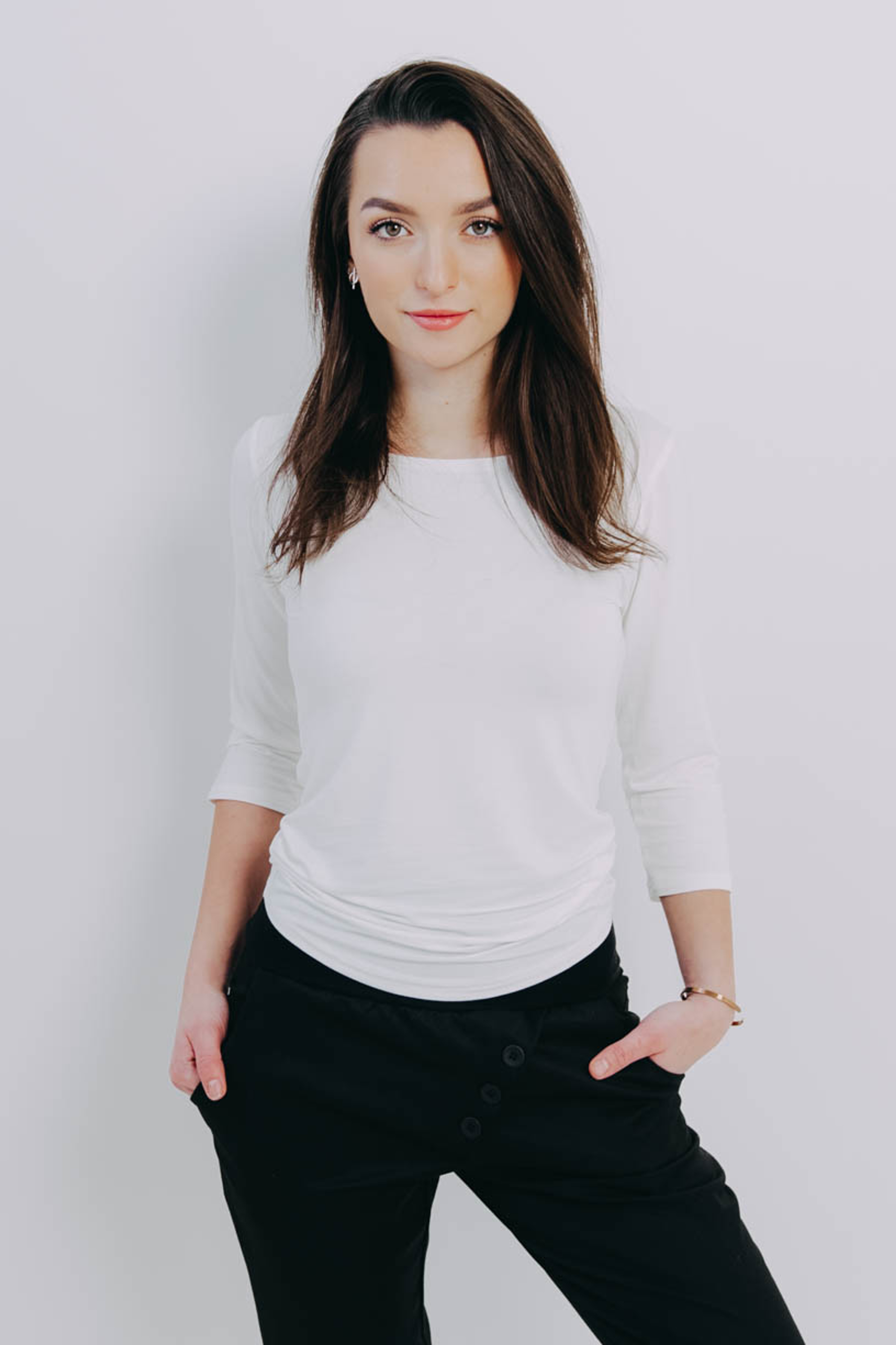 Kačka má na sebe pri svojej výške 170 cm veľkosť XS.