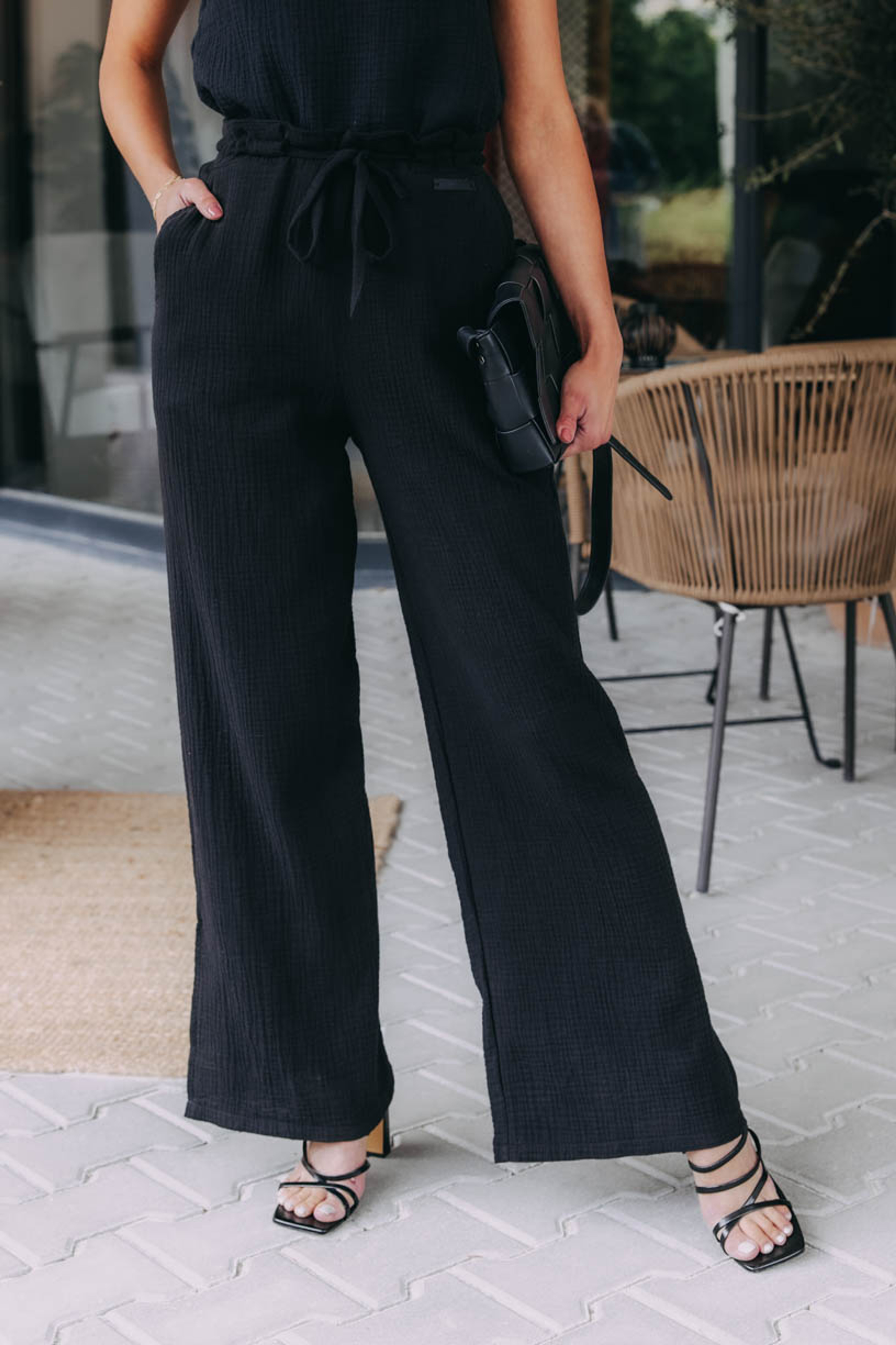 Nohavice Vito Mousseline Black