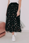 Sukňa Tia Midi Black Flo