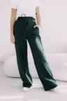 Nohavice Vito Dark Green Stripe