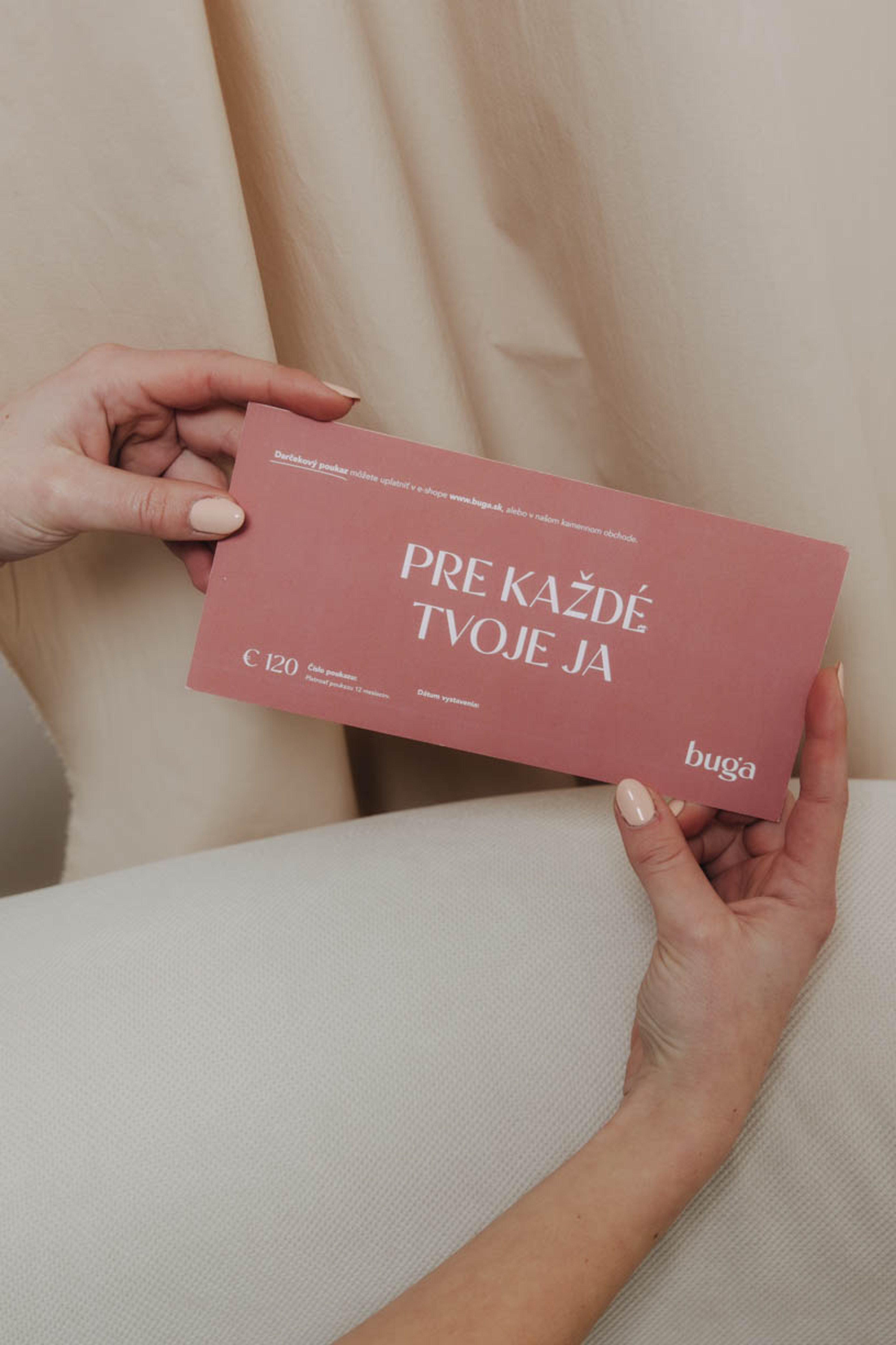 Tlačený darčekový poukaz 120 eur