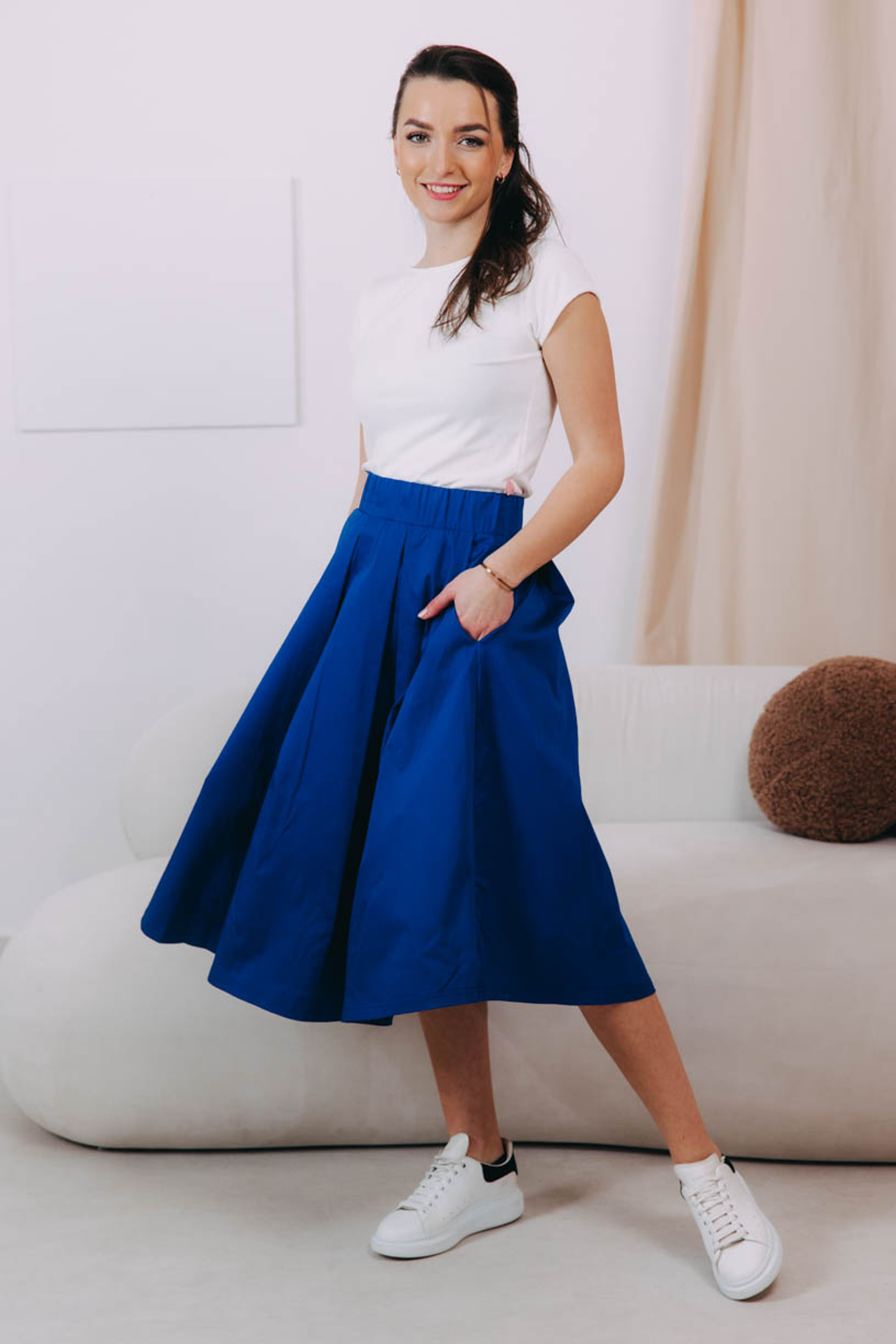 Sukňa Malkia Midi Royal Blue
