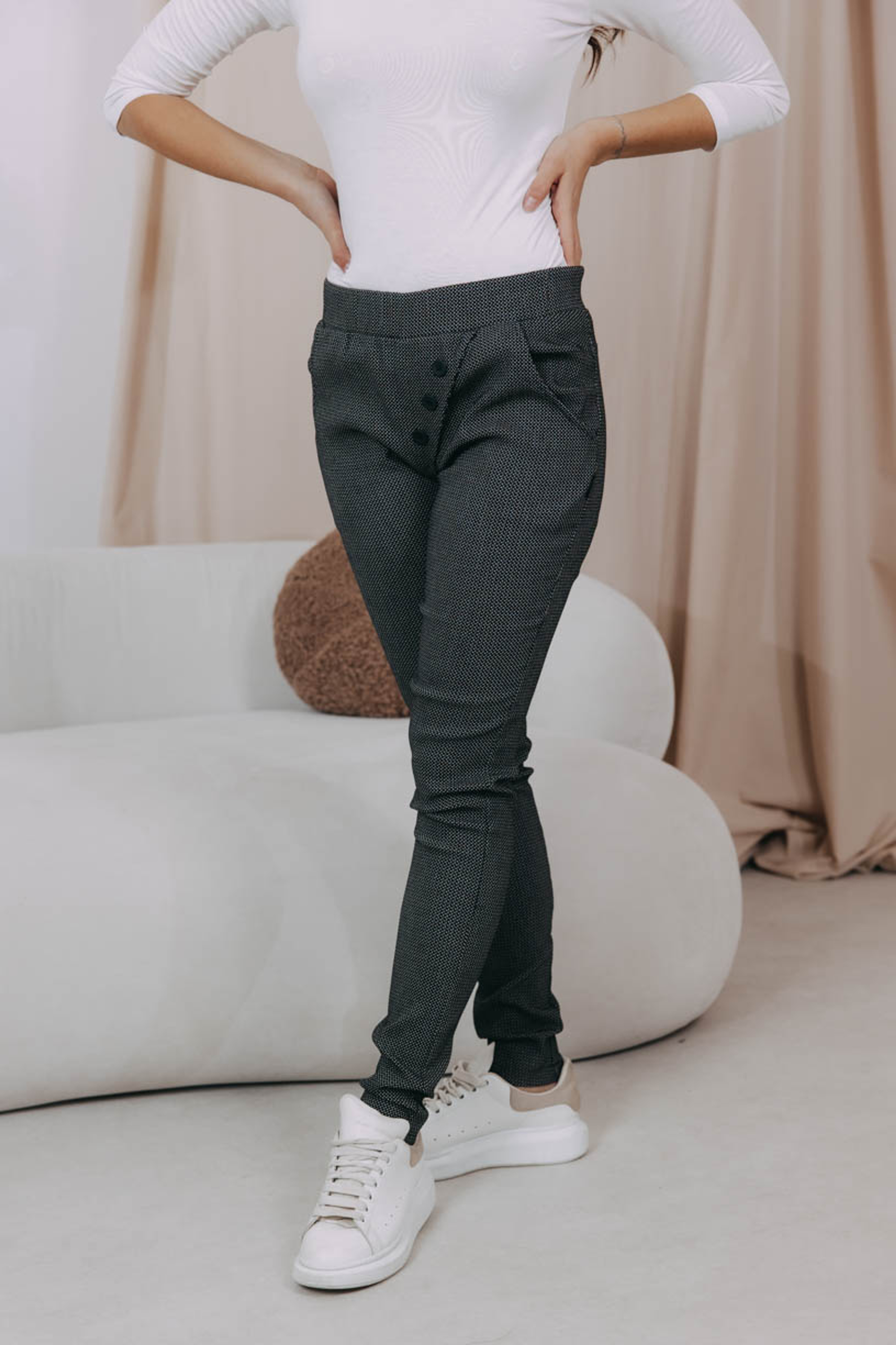 Nohavice Reece Black Dott New