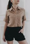 Košeľa Chike Short Camel