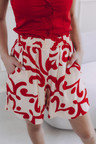 Kraťasy Akosua Red Abstract