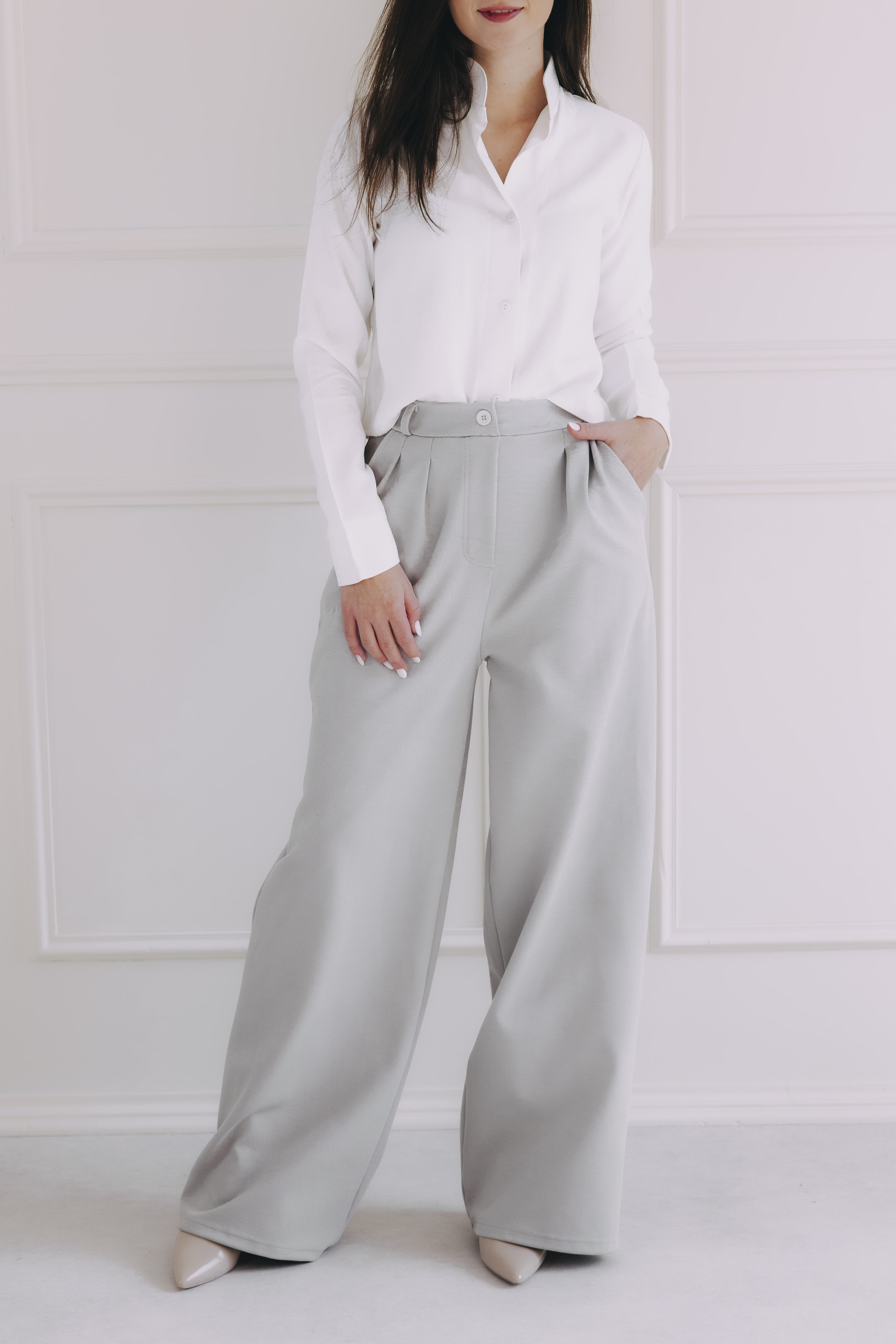 Nohavice Amadu Ice Grey